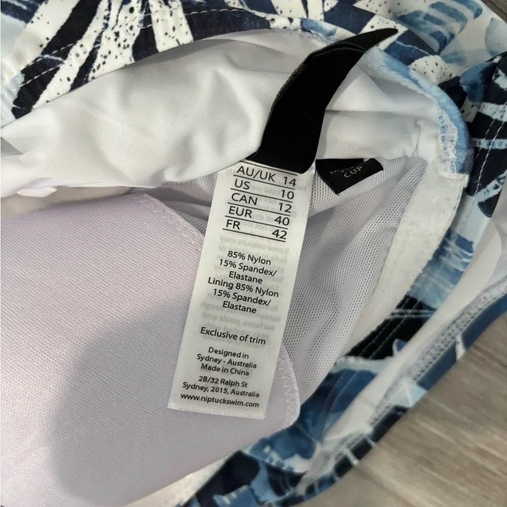 Niptuck Swim Rhonda Congo Lao Blue Size 10‎ NWOT